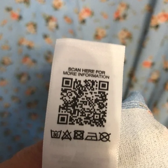 NEW Topshop Jersey midi dress pale blue women’s 6 floral cottagecore ruffle - Picture 10 of 16